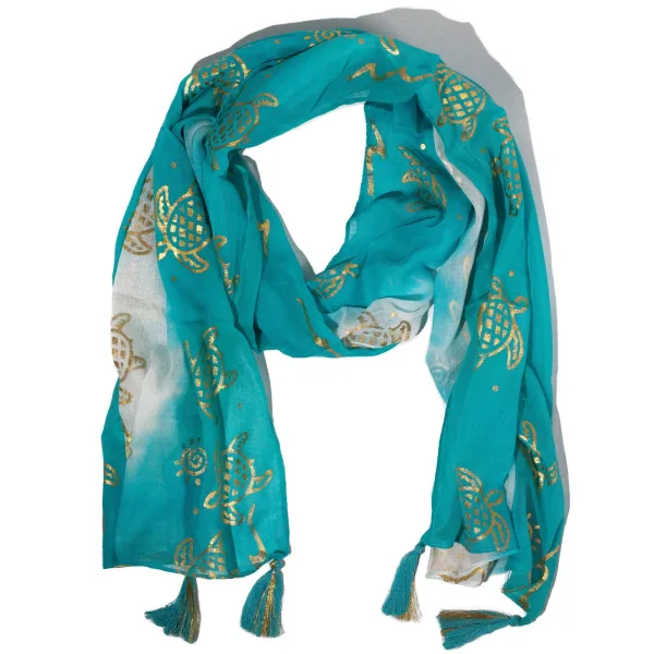 Nomad Sari  - Letní Šátek -  180x50cm - Želva - Tyrkysová