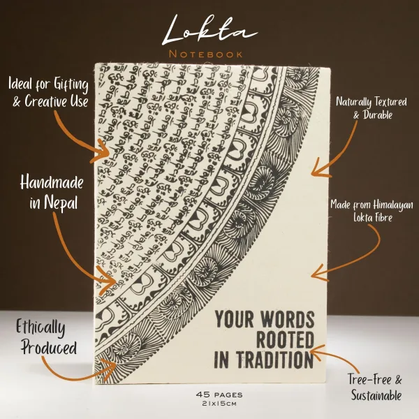 Velký Lokta Zápisník Inspirace  (21x15cm) - 45 listů - Your Words - inc bookmark