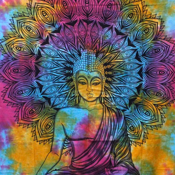 Bavlněný Přehoz na Postel (Velký) - Buddha