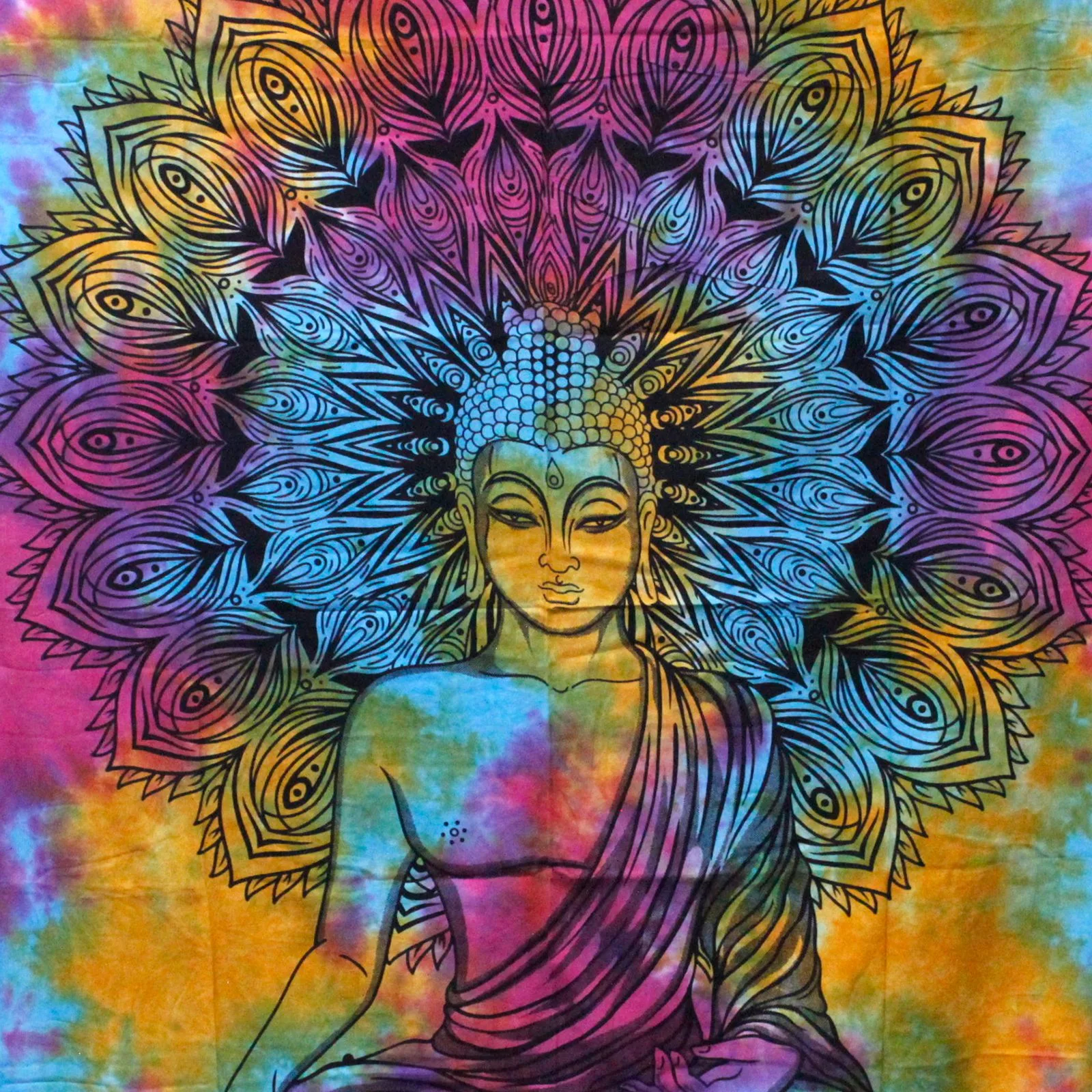 Bavlněný Přehoz na Postel (Velký) - Buddha