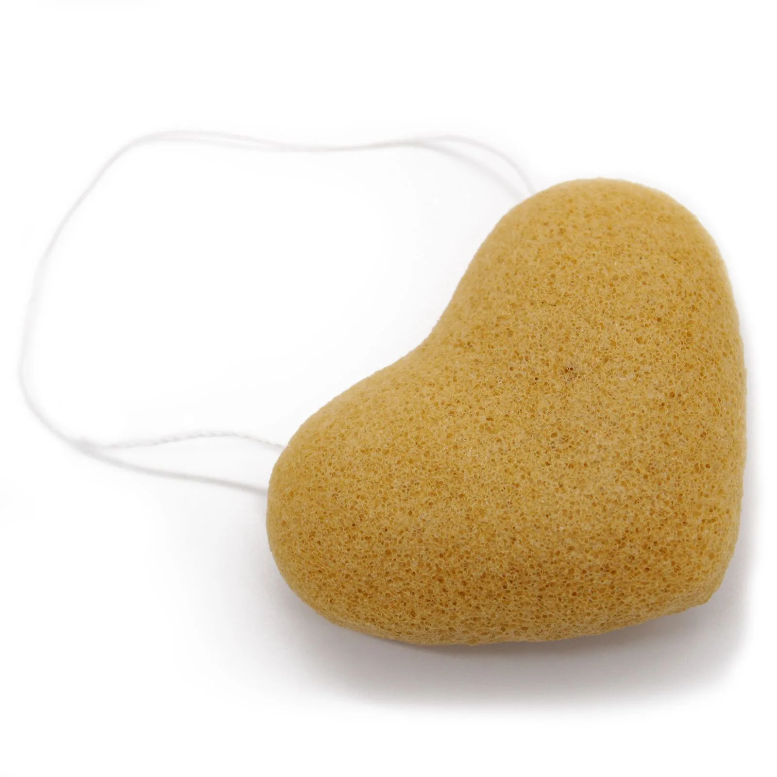 Přírodní Japonská Mycí Houba Konjac Srdce - Oranžová