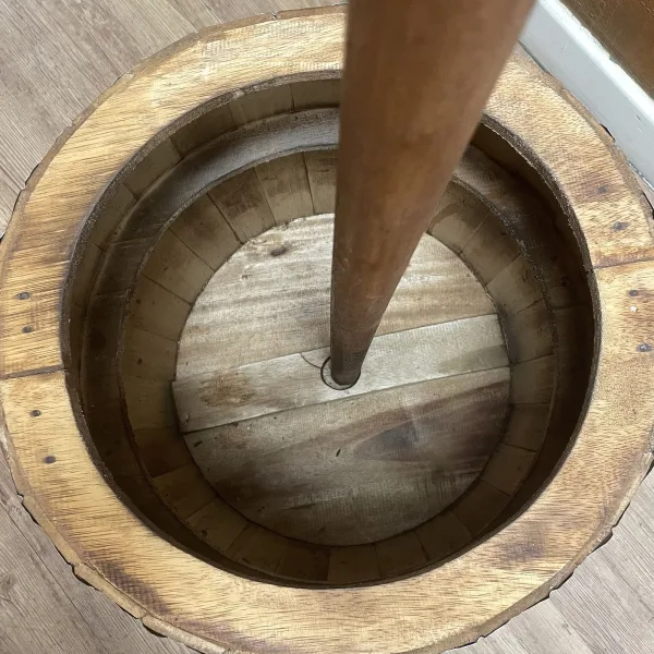 Stůl z Pivního Sudu & Stojan na Slunečník 60x48.5cm - Natural