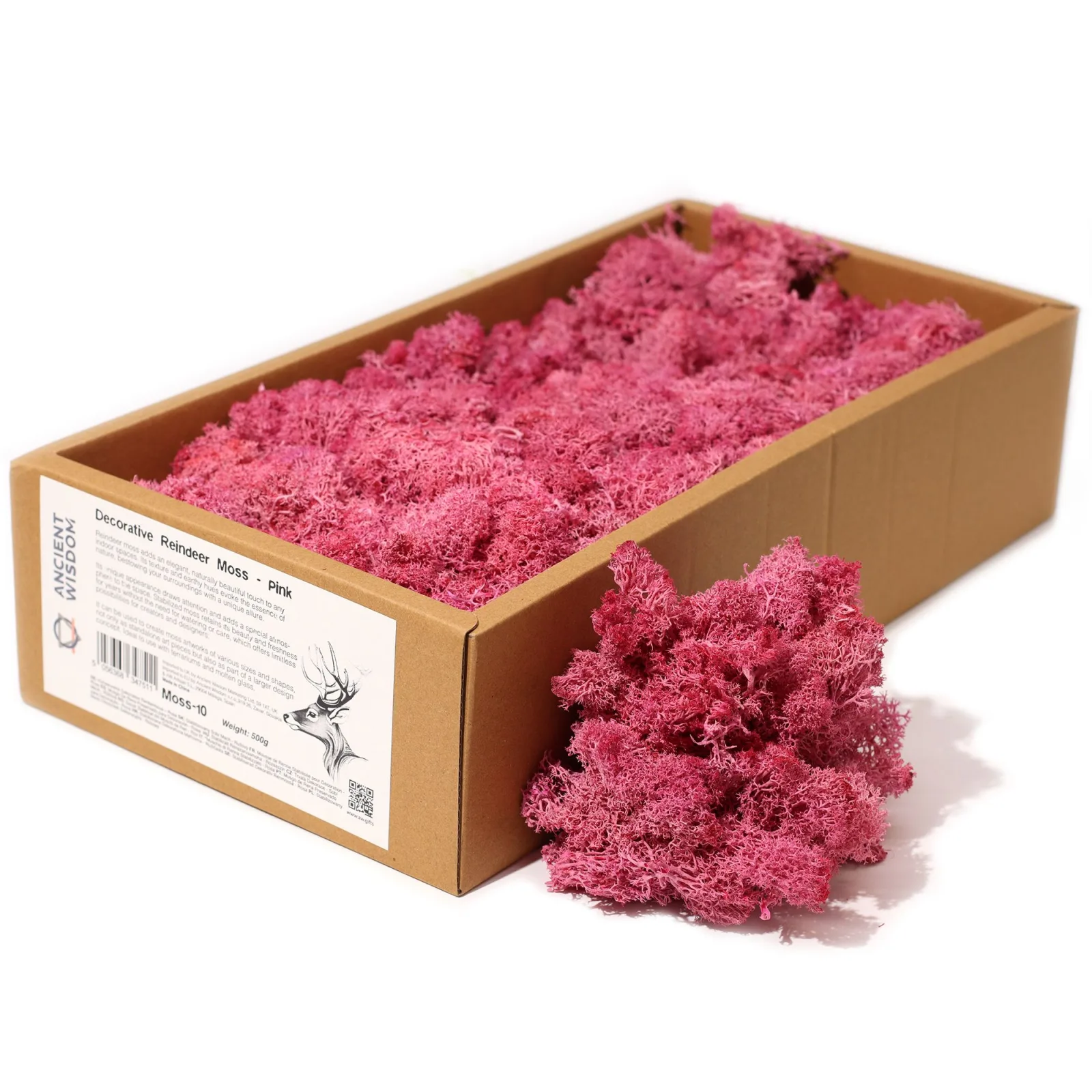 Kvalitní Dekorativní Mech - Růžová - 635g Box