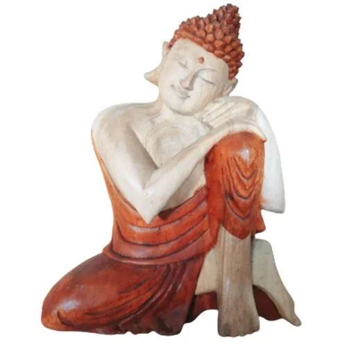 Ručně Vyřezávaná Socha Buddhy - Přemýšlející - 25cm