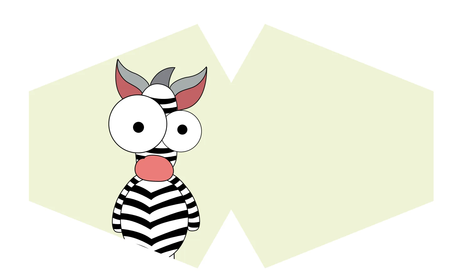 Znovu-Použitelná Maska na Tvář (Rouško) - Šílená Zebra (pro děti)