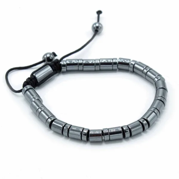 Magnetický Hematitový Náramek Shamballa - Válce a Kruhy
