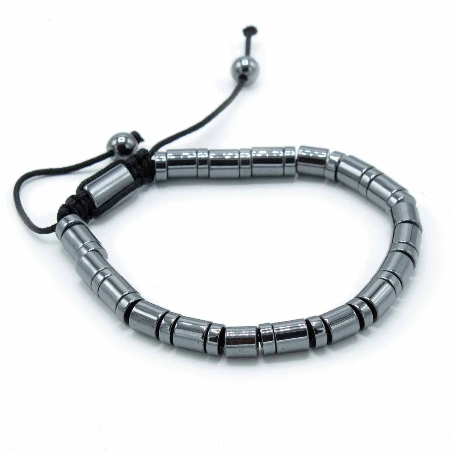 Magnetický Hematitový Náramek Shamballa - Válce a Kruhy