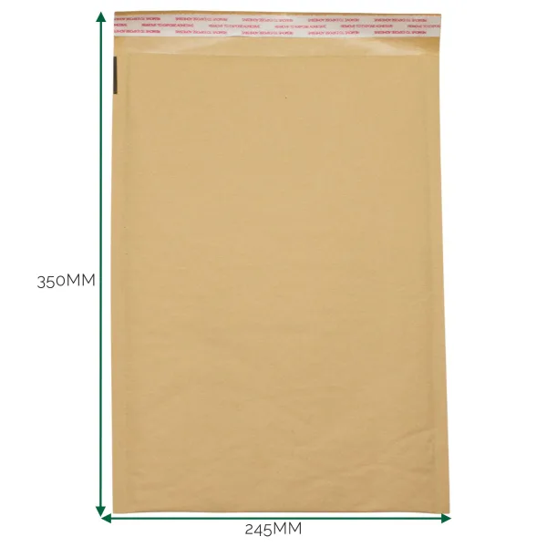Obálka z Kraftového Papíru s Bublinkovou Fólií (245x350+40mm)