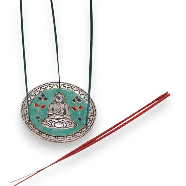 Stojan na Vonné Tyčinky - Zelený Buddha 10cm