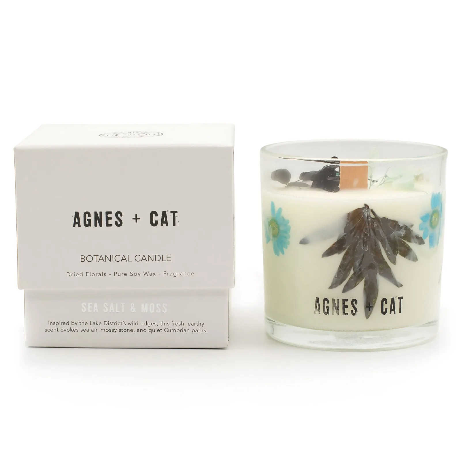 Agnes & Cat Botanická Sójová Svíčka - Mořská Sůl & Mech