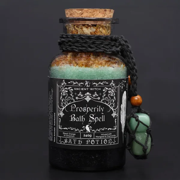 Ancient Witch Kouzelný Koupelový Lektvar & Amulet z Aventurínu - Prosperita