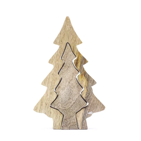 Ztraceni v Lese - Malý Strom ve Stromu - Dřevěná Dekorace 15x10cm