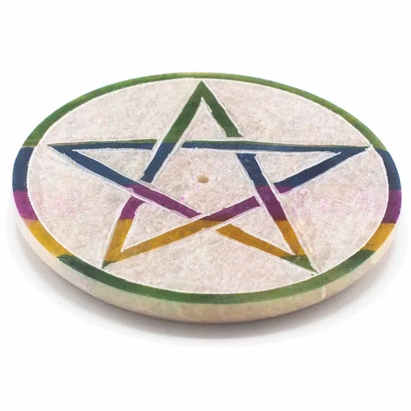 Oválný Stojan na Vonné Tyčinky - Pentagram - 8cm