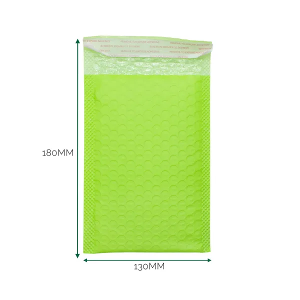 Zelená Polyetylénová Bublinková Obálka (130x180+40mm)
