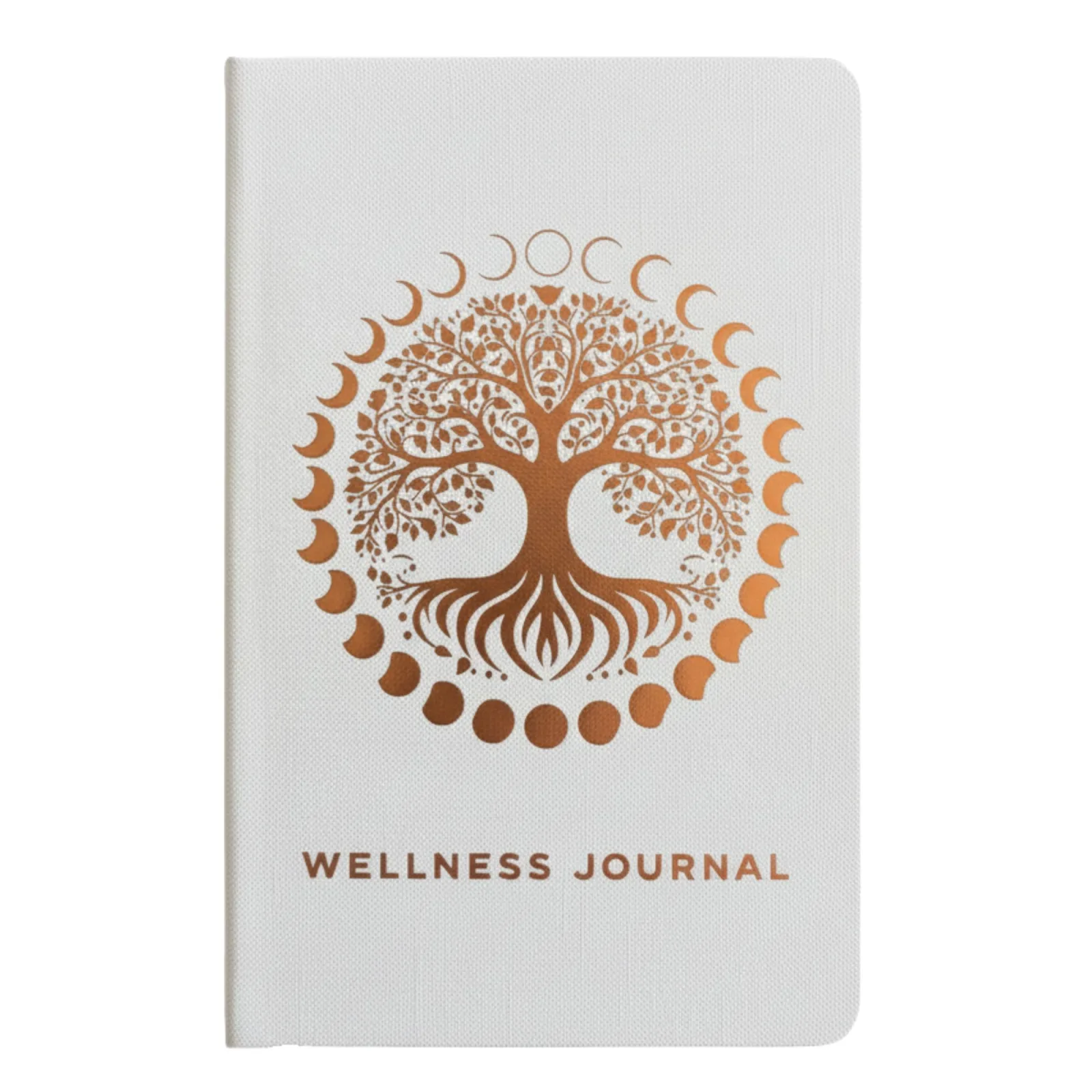Bílý Wellness Zápisník - 120 stran - Strom Života - Růžové Zlato