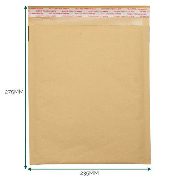 Obálka z Kraftového Papíru s Bublinkovou Fólií (235x275+40mm)