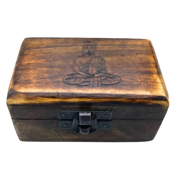 Dřevěná Krabička 9x5x4cm - Vyřezávané Vzory - Různé