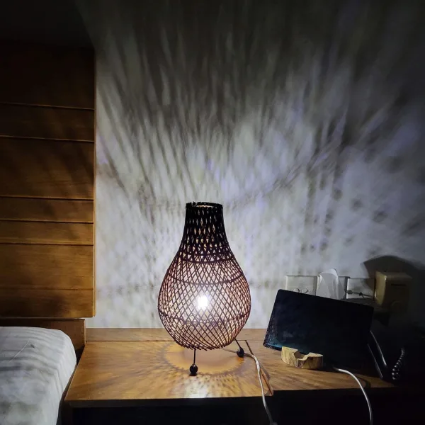 Ratanová Stolní Lampa - Přírodní