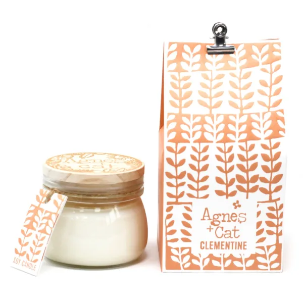 180g Sójová Svíčka v Uzavíratelné Sklenici - Dárkové Balení - Citrus