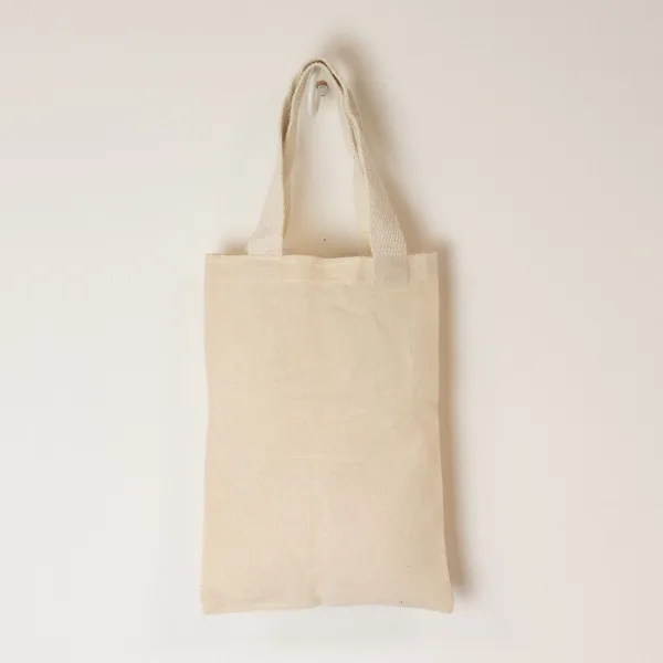 Ikonická mini dárková taška typu tote - nepotiskovaná- (25x20cm) - přírodní 4oz