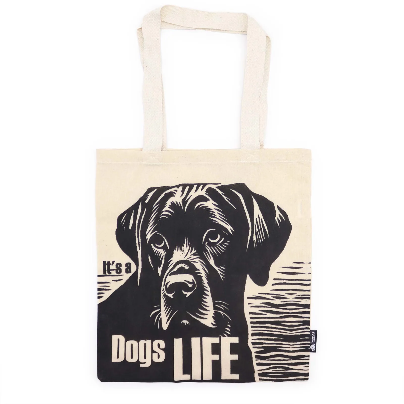 Ikonická Základní Taška - Dog's Life - (40x36cm) - Přírodní 4oz