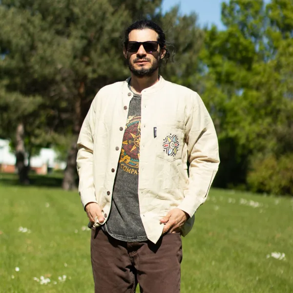 Nomad Sari Káthmandů Košile - Kámen - XXL